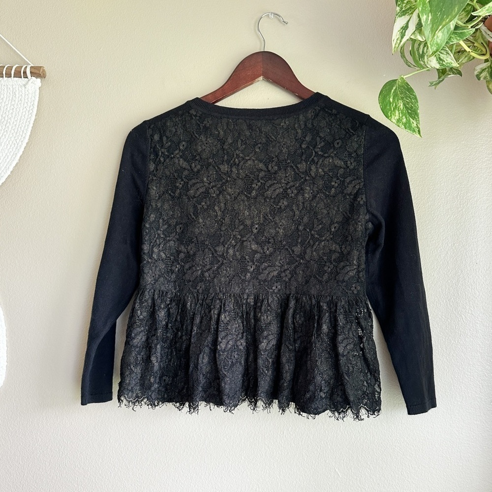 Anthropologie Knitted & Knotted Button Front Sweater